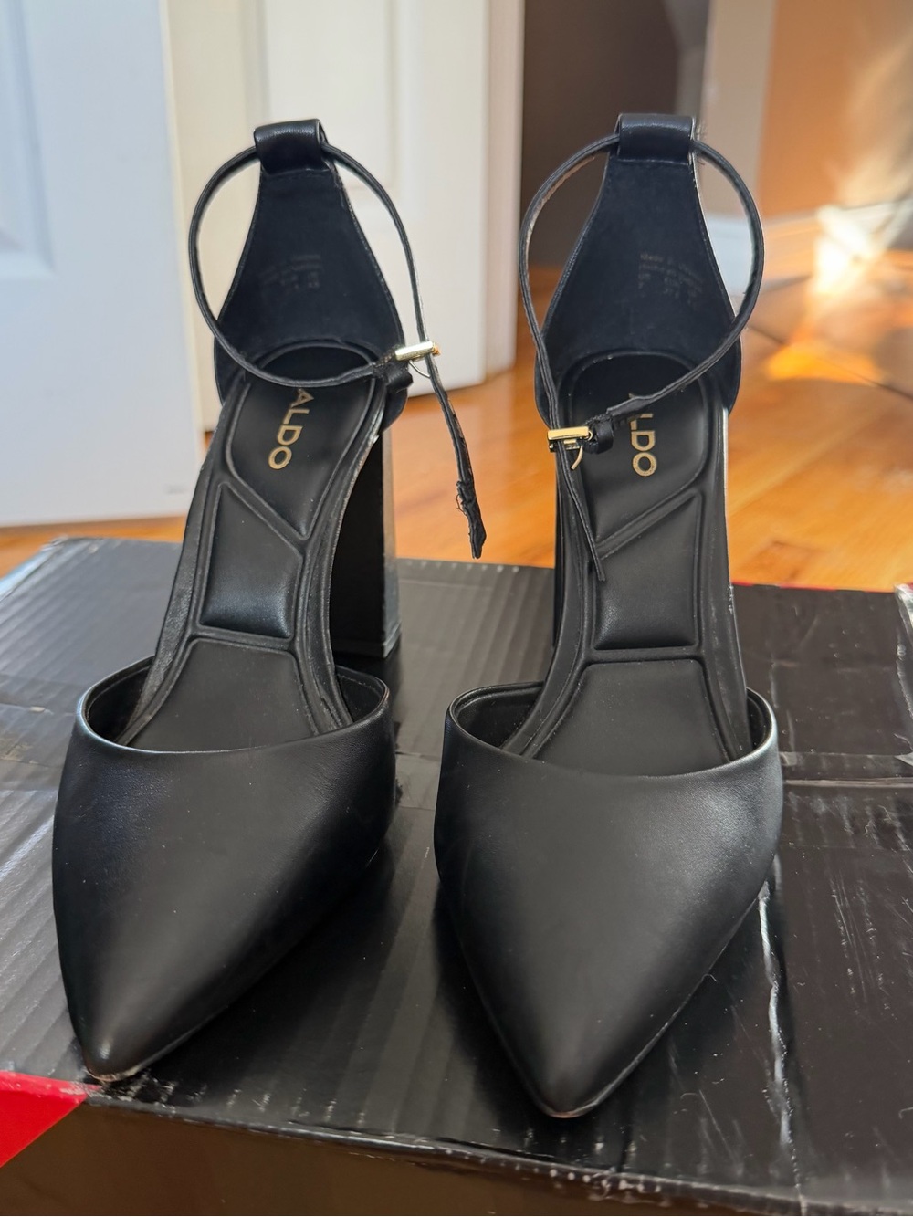 ALDO Uneral Black Block Heels